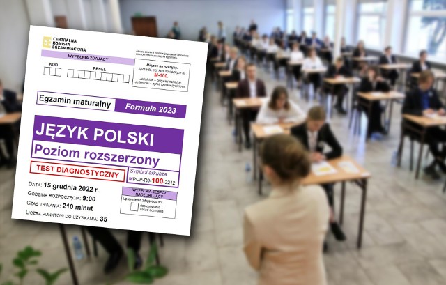 Matura próbna z języka polskiego na poziomie rozszerzonym trwa 210 minut. Szkoły przystępują do niej dobrowolnie.