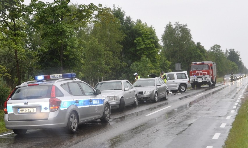 Wypadek na trasie Pisz - Jeże: Karambol czterech aut