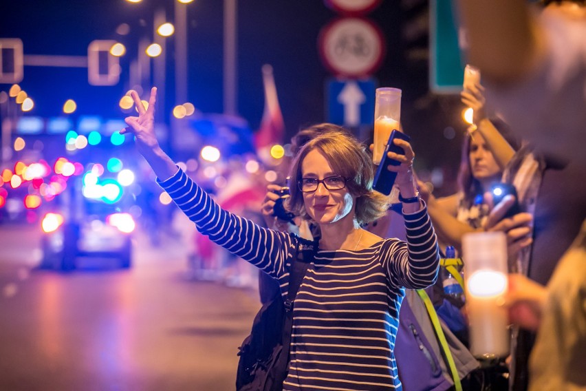 24 lipca 2017. Protest w obronie niezależności sądów na...