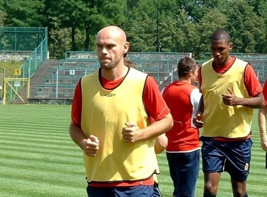 Trening Wisły Kraków na Stadionie Ludowym w Sosnowcu