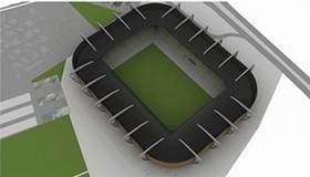 Projekt stadionu. Widok z góry