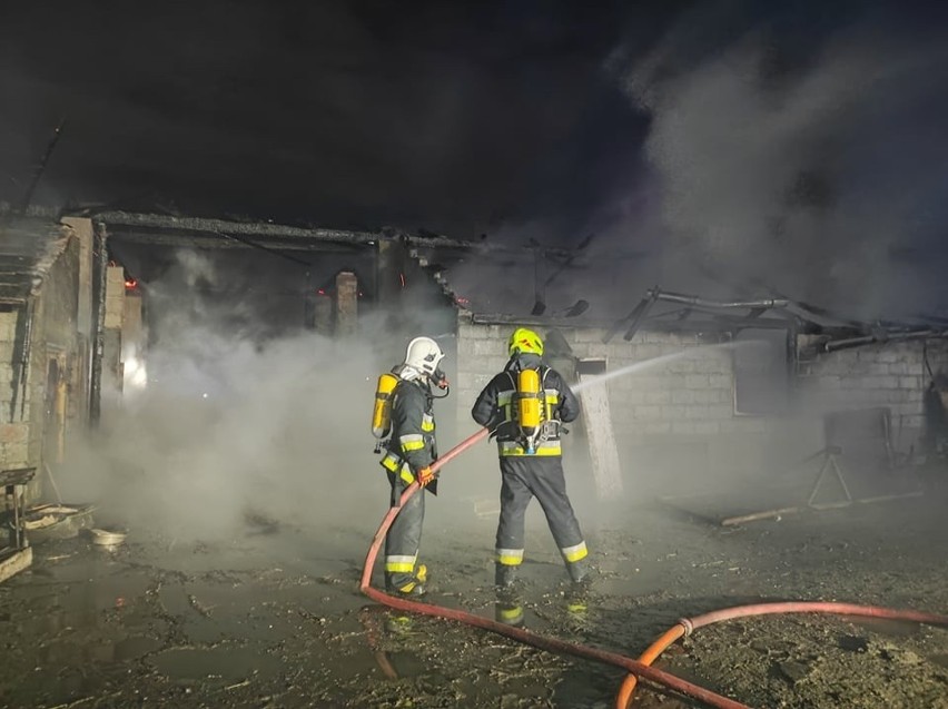 Pożar budynku gospodarczego w Delastowicach na Powiślu...