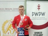 Ksawery Kamiński, zapaśnik Klubu Sportowego Shark Łódź, mistrzem Polski U -15