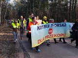 Protest na Mierzei Wiślanej 18 lutego 2019 roku. Mieszkańcy Krynicy Morskiej przeciwko przekopowi