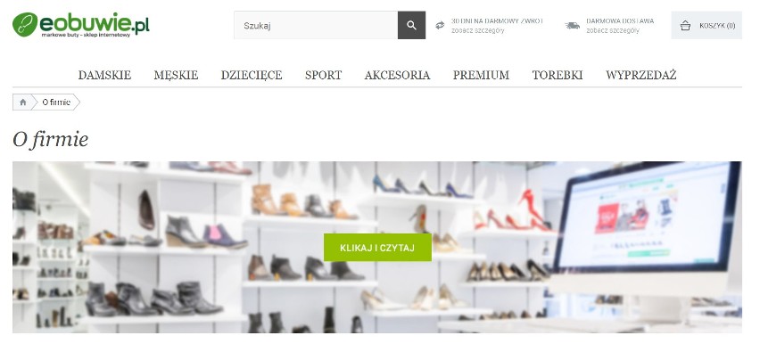 eobuwie.pl pierwszy showroom ze sprzedażą online....