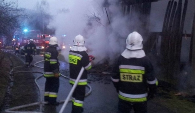 Ogień gasiło siedem zastępów straży pożarnej