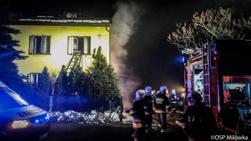 Pożar domu w Milówce