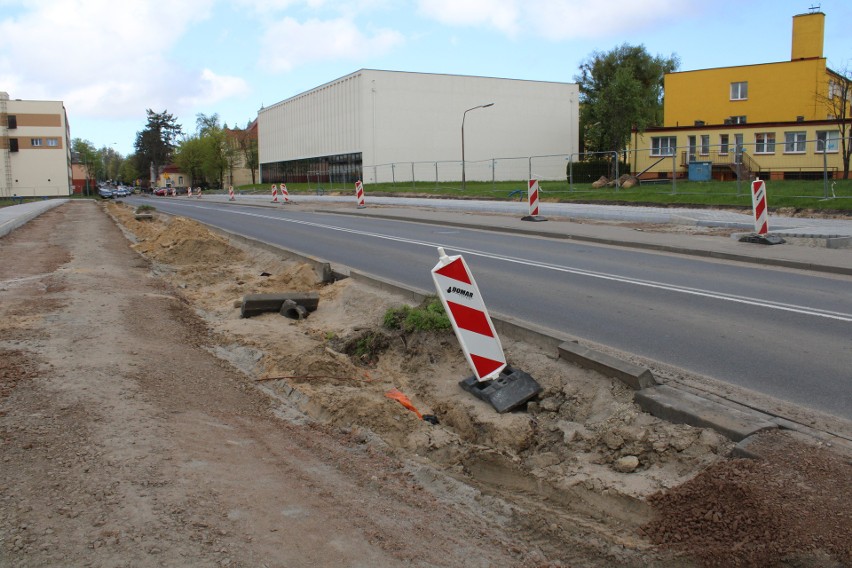 Trwa remont ulicy Chałubińskiego w Koszalinie.