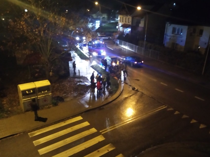 Potrącenie pieszego w Olecku. Mężczyzna był pijany (zdjęcia)