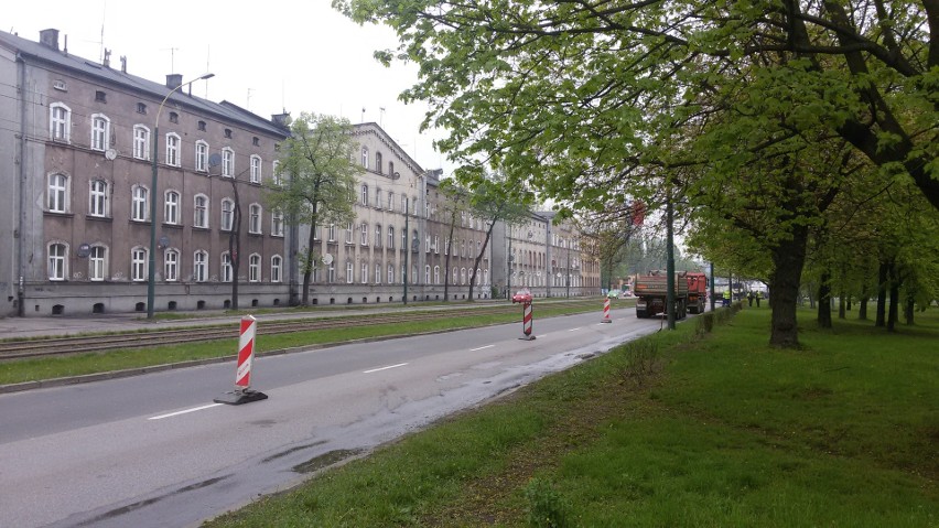 Sosnowiec: utrudnienia na ulicy 3 Maja ZDJĘCIA