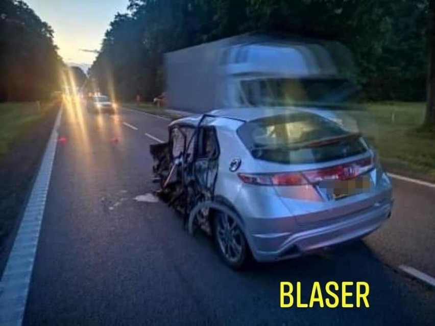 Wypadek w Bożympolu Wielkim we wtorek 18.08.2020 r. Kierowca był pijany i bez prawa jazdy