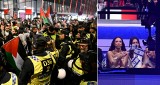 Protest w Szwecji przeciwko udziałowi Izraela w Eurowizji. Greta Thunberg wśród tysięcy manifestantów