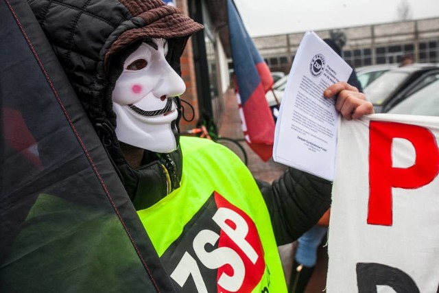 Jedna z pikiet byłych pracowników Polomarketu odbyła się w lutym zeszłego roku w Bydgoszczy