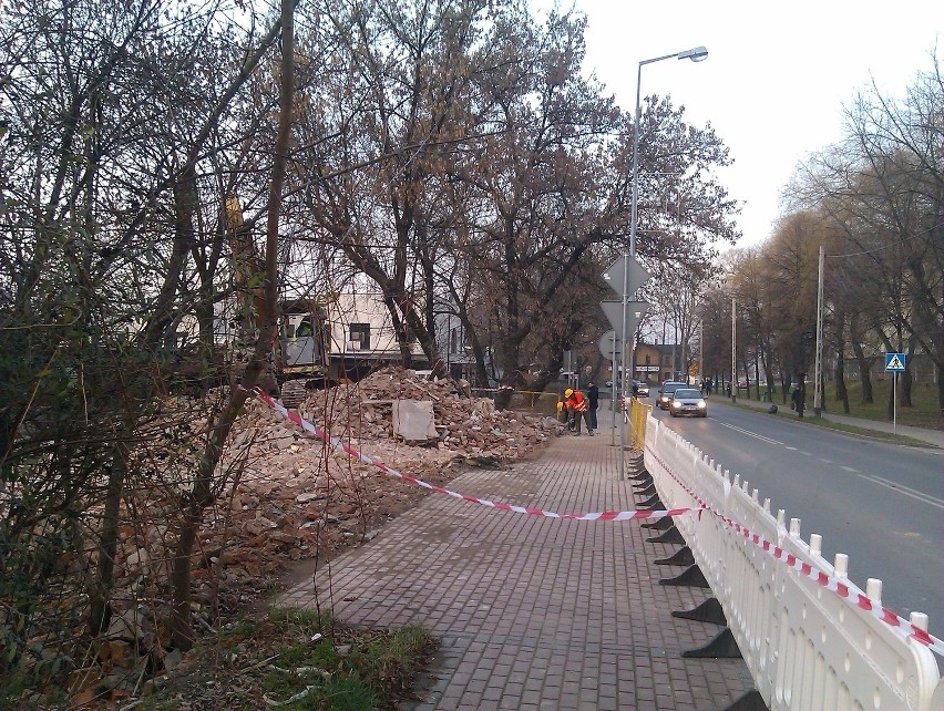 Tak wygląda miejsce po wyburzeniu budynku