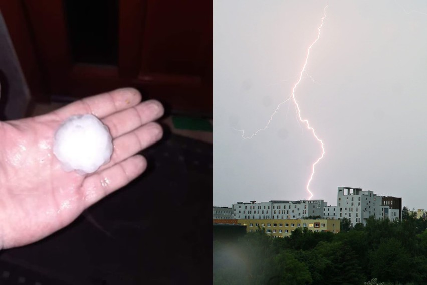 Potężna burza w Lubelskiem: Błyskawice, zerwane dachy i grad wielkości piłek golfowych 