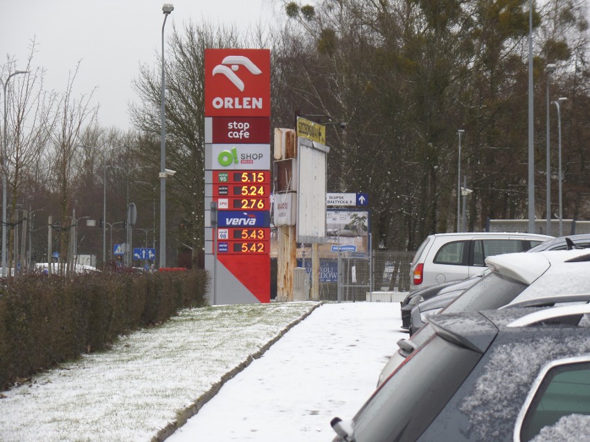 Ceny paliw na stacjach PKN Orlen w Słupsku, 1 lutego.