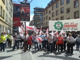 Wrocław: Protest Solidarności. Związkowcy pod siedzibą PO na Oławskiej 