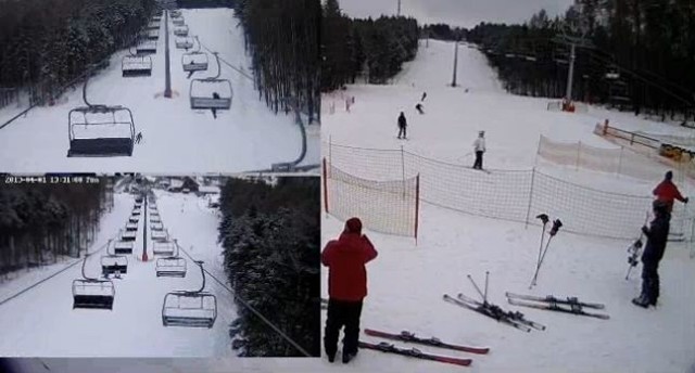 Na Telegrafie w Kielcach w poniedziałek było sporo narciarzy.
