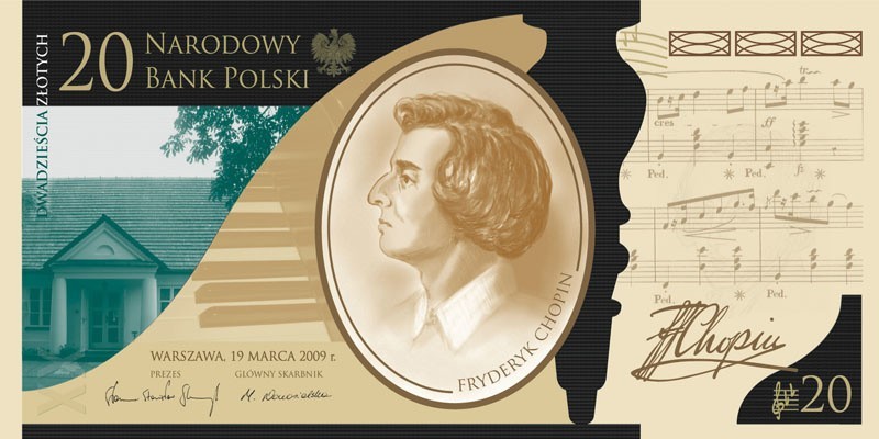 Tak wygląda nowy polski banknot z Chopinem
