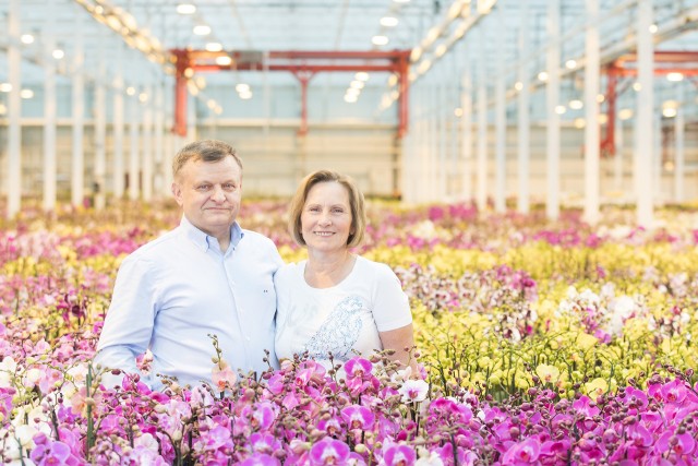 Maria i Jarosław Ptaszek, właściciele firmy JMP Flowers w Stężycy