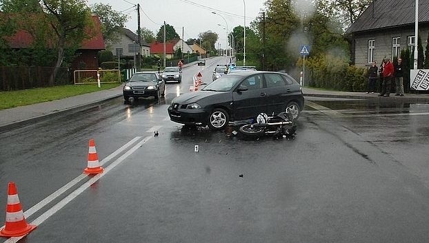 Motocyklista ranny w wypadku w Leżajsku [FOTO]