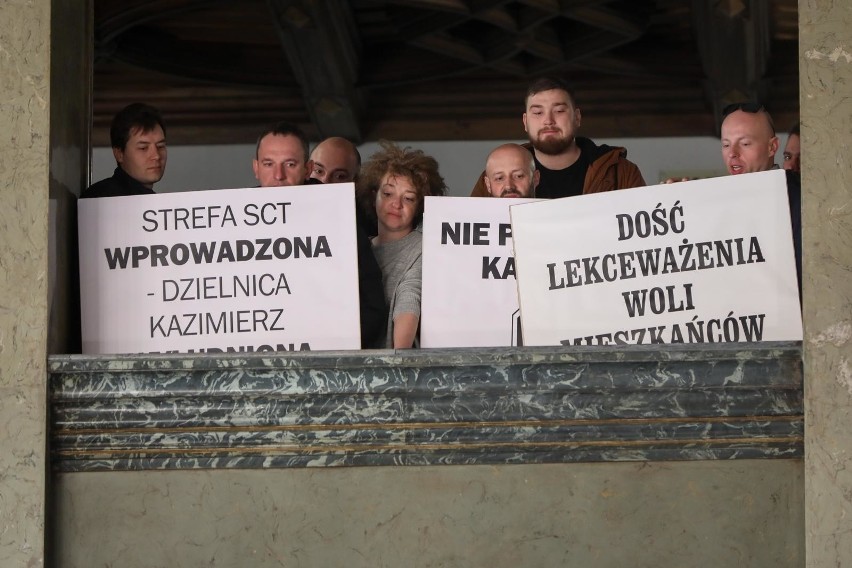 Protestujący przeciwko strefie czystego transportu na...