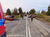 Konarzyce - Konopki. Karambol czterech samochodów na DW 677 całkowicie zablokował drogę (zdjęcia)