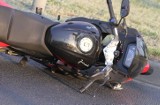 Wypadek motocyklisty w Zamościu (gmina Sypniewo). 43-latek jechał bez kasku