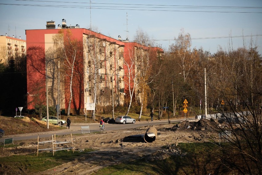 Prace związane z budową linii tramwajowej do Górki Narodowej...