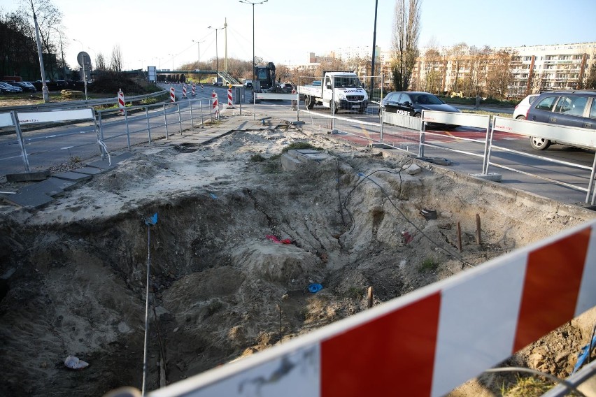 Prace związane z budową linii tramwajowej do Górki Narodowej...