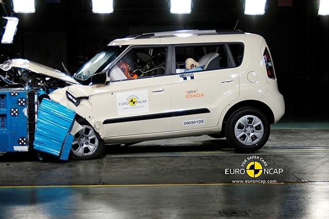 Kia Soul podczas testu Euro NCAP