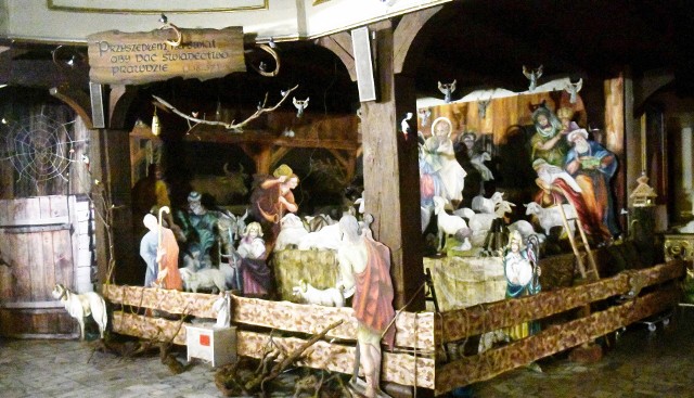 Tak prezentuje się szopka bożonarodzeniowa w kościele pw. Matki Bożej Częstochowskiej w Zielonej Górze.