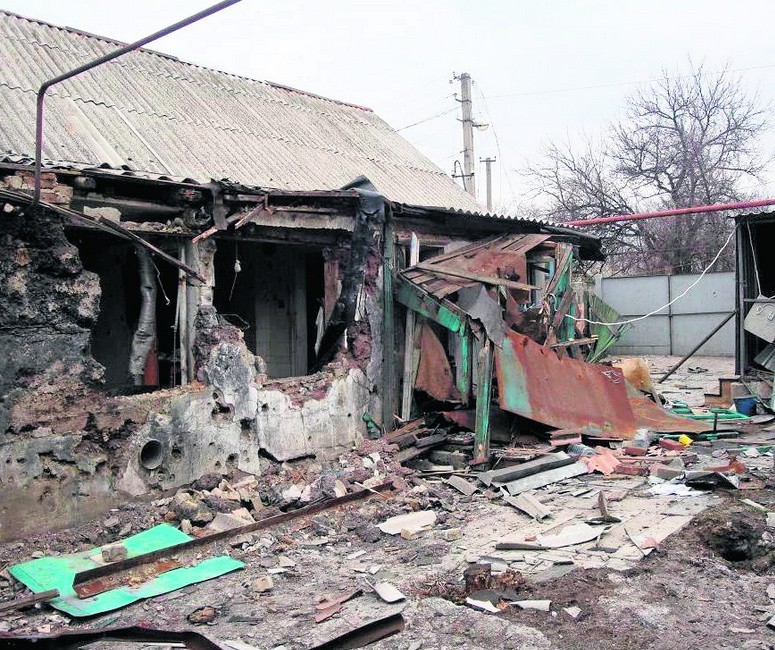 Tu mieszkała rodzina Jakuszew, dom został zniszczony podczas...
