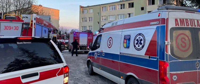 Pożar bloku w Choroszczy. Przy ulicy Powstania Styczniowego...