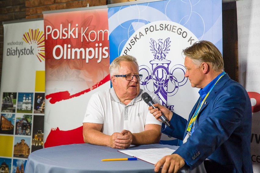 8.08.2016, Bialystok: Wojciech Fortuna udziela wywiadu