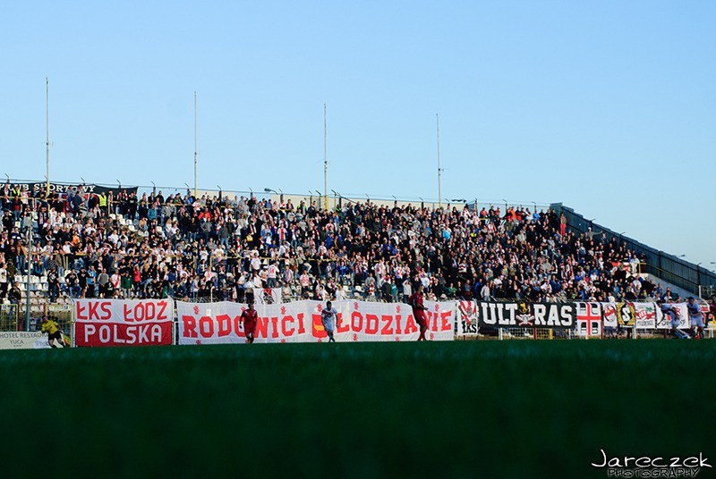 Kibice Łódzkiego Klubu Sportowego wspierali podopiecznych...