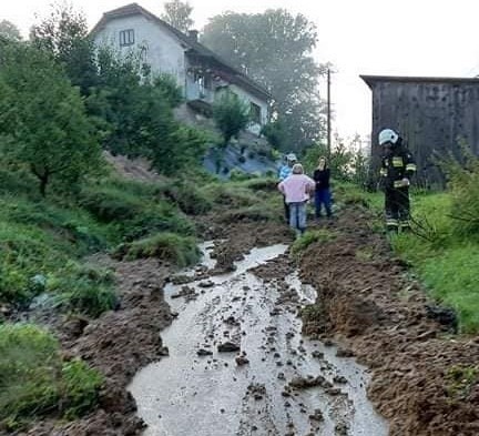 Skutki burz i deszczów w powiecie wadowickim