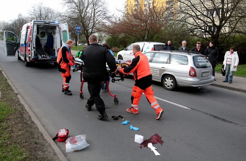 Potrącenie na ul. Santockiej w Szczecinie...