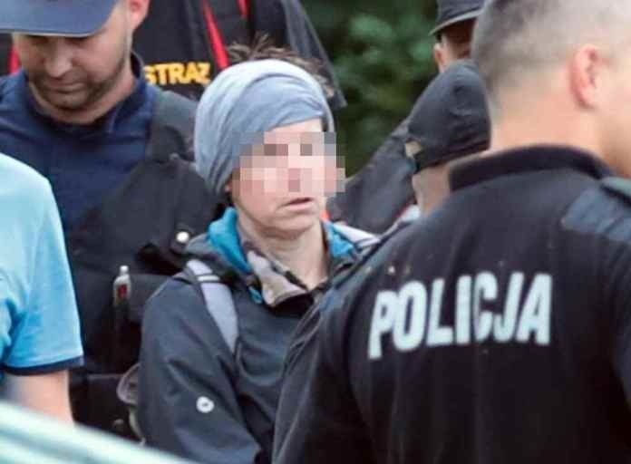 Monika P. zaraz po zatrzymaniu przez zielonogórską policję w...