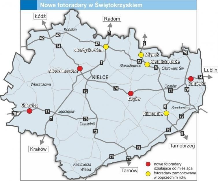 W Świętokrzyskiem działa już 8 nowych fotoradarów! Zobacz...