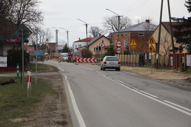 Remont drogi wojewódzkiej 740 w samej miejscowości Wrzeszczów.