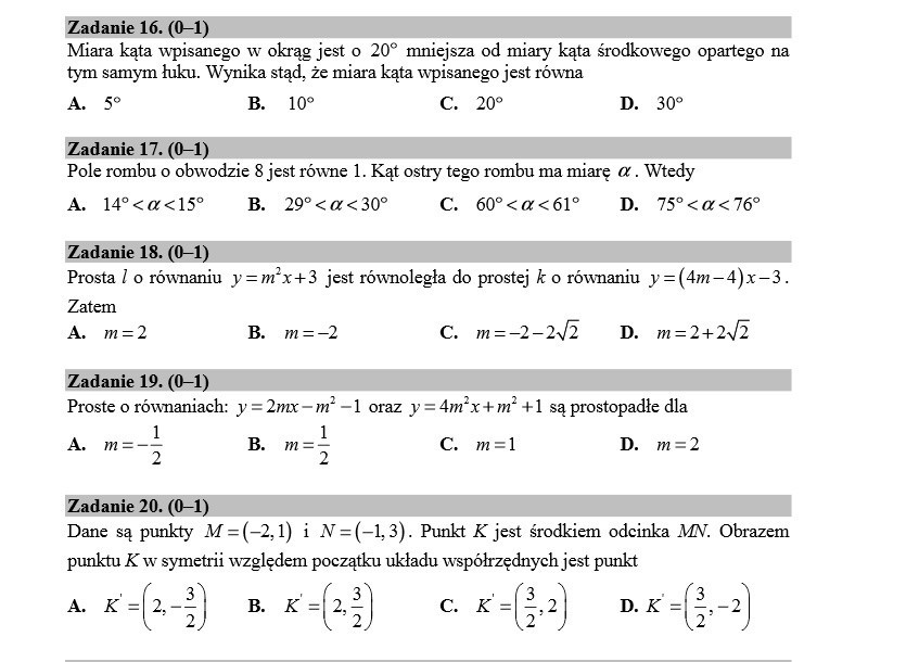 Matura 2015 - matematyka - arkusz cke - odpowiedzi -...