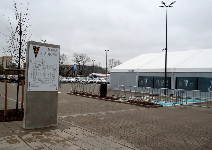 Stadion Pogoni - stan prac 19 listopada 2021.