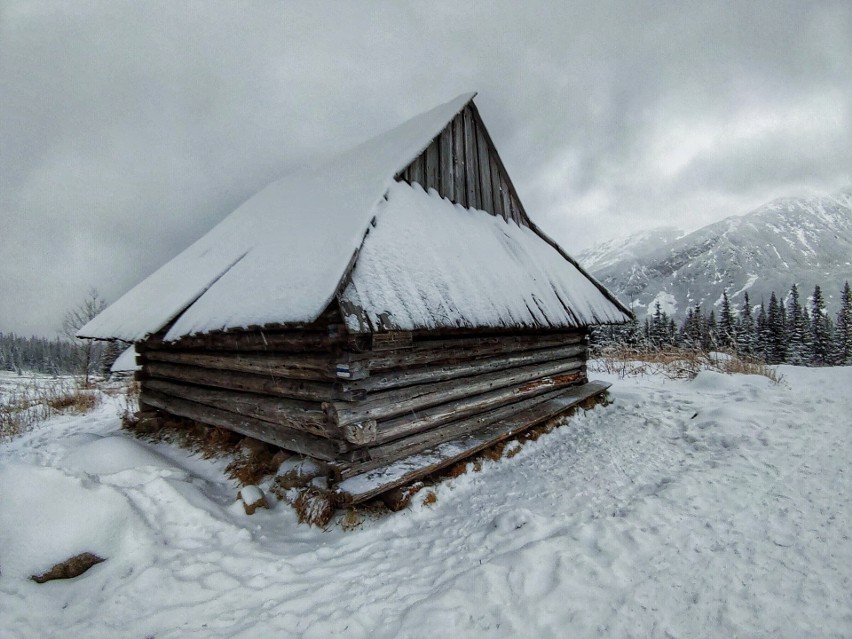 Tatry. Piękna zima w górach. Hala Gąsienicowa zasypana śniegiem. Jest pięknie! 1.12.