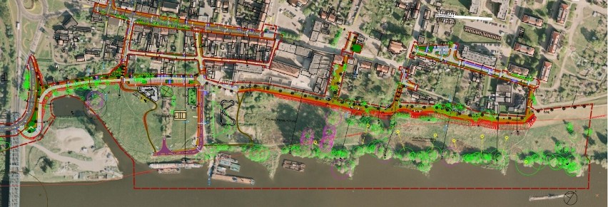 Wielki napis "FORDON" ozdobił zrewitalizowane nabrzeże Wisły w bydgoskim Starym Fordonie