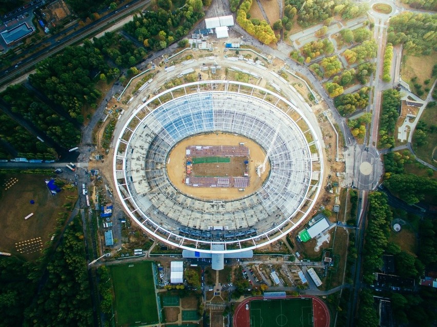 Stadion Śląski. Widok z drona