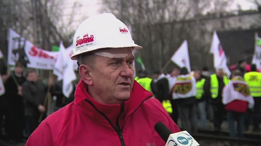 Katowice: Górnicy i ich zwolennicy zablokowali Pendolino...