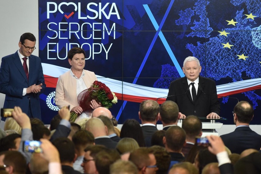 Wybory do Parlamentu Europejskiego 2019. W sztabie PiS radość jeszcze przed ogłoszeniem wyników exit poll