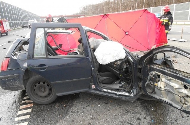 Śmiertelny wypadek w Bytomiu: Kierowca jechał pod prąd na autostradzie A1