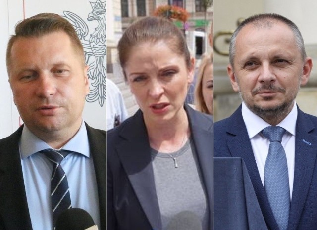 Przemysław Czarnek, wojewoda lubelski; posłanka Joanna Mucha; Mariusz Banach, zastępca prezydenta Lublina